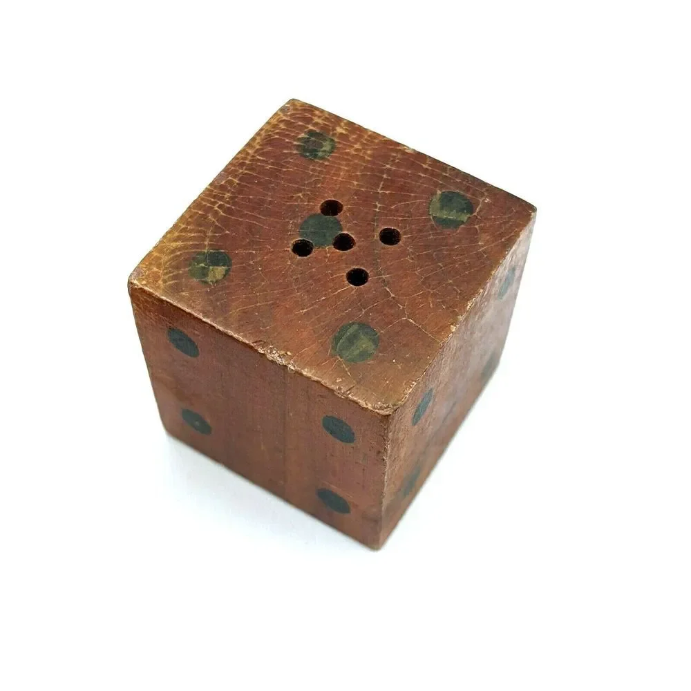 Vintage Wooden Dice Salt and‎ Pepper Shakers Texas City